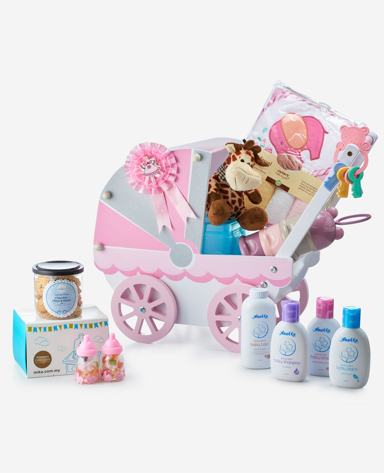 Mika Baby Full Moon Celebration Gift - A Cart Of Giggles-Pink Mika Baby Full Moon Celebration Gift - A Cart Of Giggles-Pink